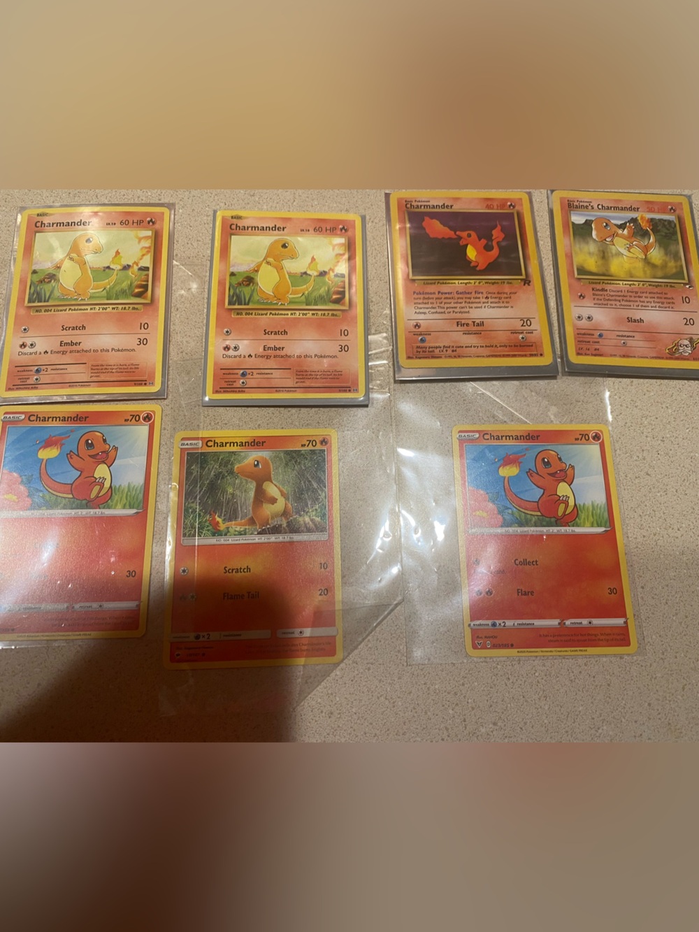 Lot of Charmander Pokémon Cards - Mint Cards